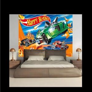 Racing Car Birthday Party Backdrop XXL